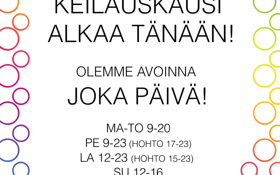 KEILAUSKAUSI ALKAA TÄNÄÄN!